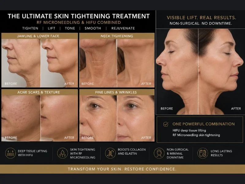 Results of combined treatment for the ultimate skin tightening treatment Grays